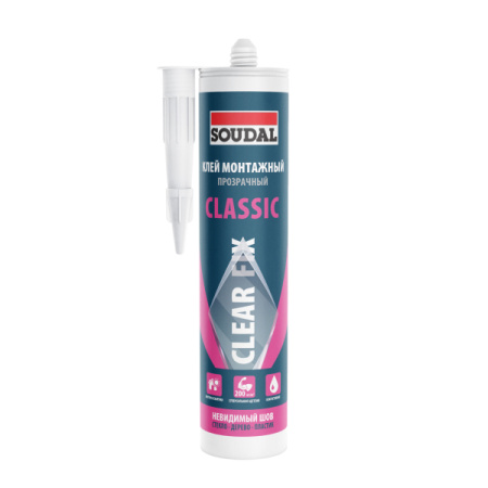 Клей монтажный Soudal CLEAR FIX CLASSIC прозрачный 280мл