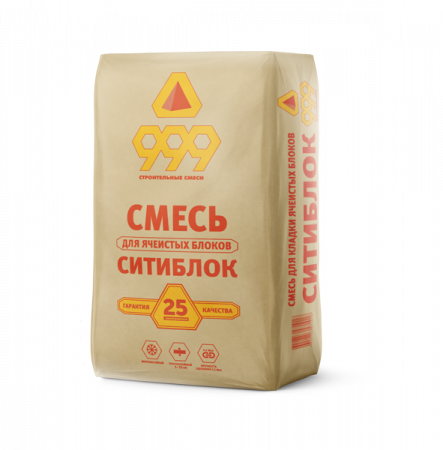 "999 Ситиблок" Клей для пеноблоков  (25 кг)